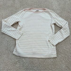 Hanna Andersson Stripe Boatneck Top - Size 150 - EUC